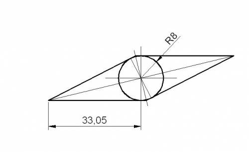 Длина большей диагонали ромба равна 68, радиус вписанной в ромб окружности равен 8. найдите расстоян