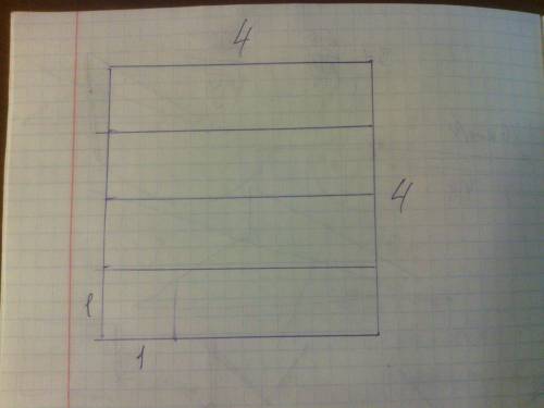 0разрежьте квадрат размером 4× 4 на 4 равные фигуры. разрезать можно лишь по стороне квадрата считаю