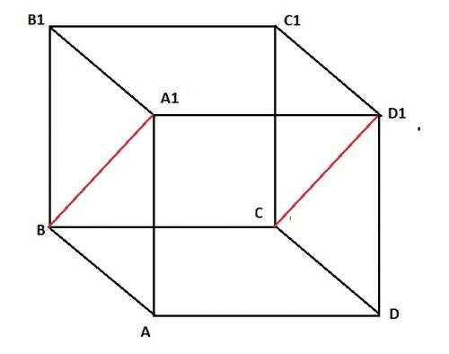Дано куб abcda1b1c1d1 знайдіть відстань між прямими bc і a1d1