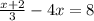 \frac{x+2}{3}-4x=8