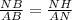 \frac{NB}{AB}=\frac{NH}{AN}