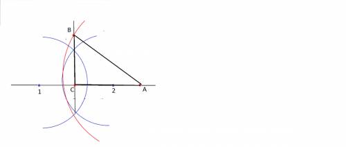 Как построить прямоугольный треугольник по катету и гипотенузе? нужно последовательное построение! и
