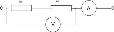 Определить показания амперметра в цепи если r1 3 ом. r2 6 ом покащания вольтметра 20 в