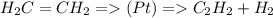 H_2C=CH_2=(Pt)=C_2H_2+H_2