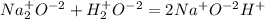 Na^+_2O^{-2}+H^+_2O^{-2}=2Na^+O^{-2}H^+