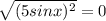 \sqrt{(5sinx)^2}=0