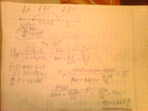 1. пятую часть пути автомобиль проехал со скоростью 400 м/мин за 1/4 часа. половину оставшегося пу-т