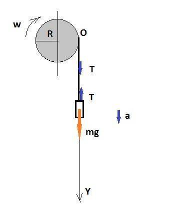 На однородный сплошной цилиндрический вал радиусом r = 50 см намотана легкая нить, к концу которой п