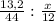 \frac{13,2}{44} : \frac{x}{12}