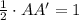 \frac{1}{2}\cdot AA'=1