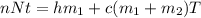 nNt=hm_1+c(m_1+m_2)T