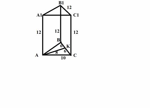 Основанием прямой призмы является равнобедренный треугольник, в котором высота, проведенная к основа