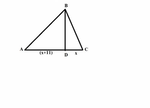 Из точки b к прямой a проведены две наклонные: ba= 2- см и bc= 13 см. проекция наклонной ba больше п