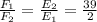 \frac{F_1}{F_2}=\frac{E_2}{E_1}=\frac{39}{2}