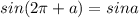 sin(2\pi+a)=sina