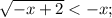 \sqrt{-x+2}