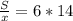 \frac{S}{x}=6*14