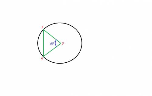 Радиус окружности с центром о равен 5 см. найдите длину хорды ав,если угол аов = 300 градусов