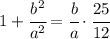 1+\cfrac{b^2}{a^2}=\cfrac{b}{a}\cdot\cfrac{25}{12}