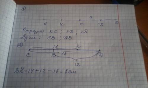 Людии..кто силен в ? 1.начертите прямую ob и отметьте на ней точки k,c, и d.запишите получившиеся на