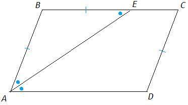 Биссектриса угла а параллелограмма аbcd делит сторону вс на отрезки ве=а,и ес =d.найдите стороны пар