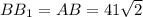 BB_{1}=AB= 41\sqrt{2}