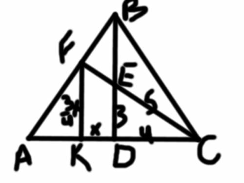 Вравнобедренном треугольнике основание равно 8, а высота, проведенная к нему 6. найти длину отрезка,