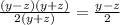 \frac{(y-z)(y+z)}{2(y+z)} = \frac{y-z}{2}