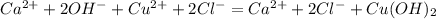 Ca^{2+} + 2OH^{-} + Cu^{2+} + 2Cl^{-} = Ca^{2+} + 2Cl^{-} + Cu(OH)_{2}