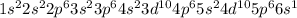 1s^2 2s^2 2p^6 3s^2 3p^6 4s^2 3d^{10} 4p^6 5s^2 4d^{10} 5p^6 6s^1