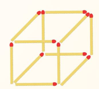 Выложи 12 спичек, чтобы получилось 6 квадратов