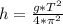 h = \frac{g*T^{2}}{4* \pi ^{2}}