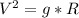 V^{2}=g*R