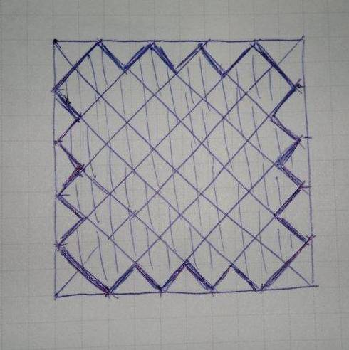 Как разрезать квадрат 5*5 прямыми линиями так чтобы из полученных частей можно было составить 50 рав