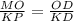 \frac{MO}{KP} = \frac{OD}{KD}