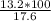 \frac{13.2 * 100}{17.6}