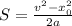 S= \frac{v^2- x_{0} ^2}{2a}