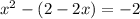 x^2-(2-2x)=-2