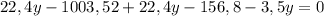 22,4y-1003,52+22,4y-156,8-3,5y=0