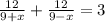 \frac{12}{9+x} + \frac{12}{9-x} =3