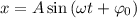 x=A\sin\left(\omega t+\varphi_0\right)