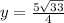 y=\frac{5\sqrt{33}}{4}