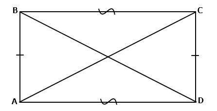 Какой четырёхугольник называется прямоугольником ? докажите что диагонали прямоугольника равны !