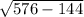 \sqrt{576-144}