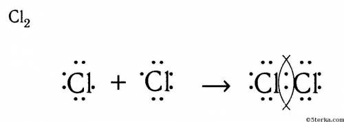 Графическая и электронная формула h2se​ и cl2