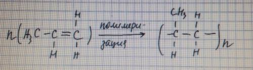 Какое вещество является продуктом реакции полимеризации пропена?