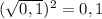 ( \sqrt{0,1})^{2} =0,1