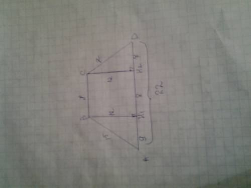Основания трапеции равны 8 и 22, площадь трапеции равна 180, а одна из боковых сторон равна 15. найд