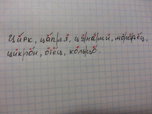 Списать,разделить на слоги,поставить ударение,обозначить гласные буквы.цирк,цапля,цунами,молодец,цик