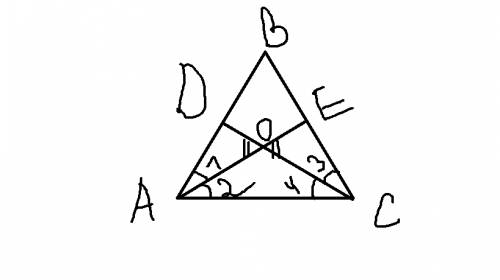 Докажите что у равнобедренного треугольника биссектриссы, проведены из вершины при основании,равны